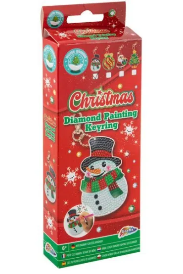 XMAS diamentowy brelok - bałwanek