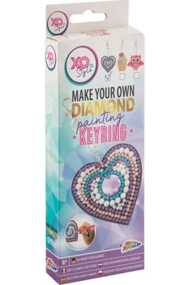 Zestaw kreatywny do stworzenia diamentowego breloczka serce