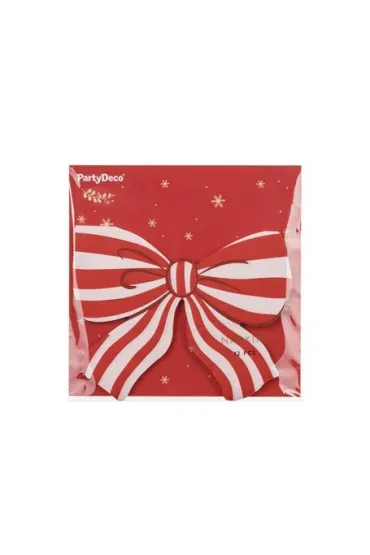 Serwetki Kokardka w paski 16x13cm 12 szt