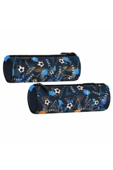 Piórnik tuba 1zamek Football blue