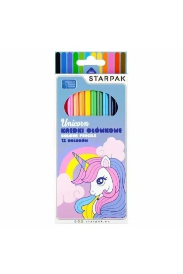 Kredki ołówkowe 12 kolorów Unicorn