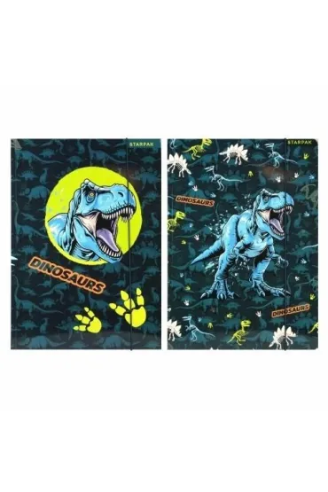 Teczka z gumką A4 Dino Glow mix