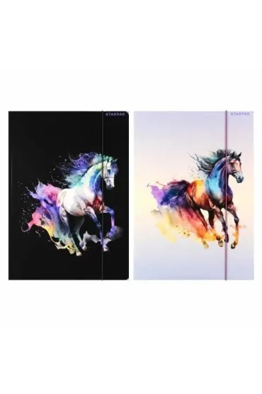 Teczka z gumką A4 Horses mix