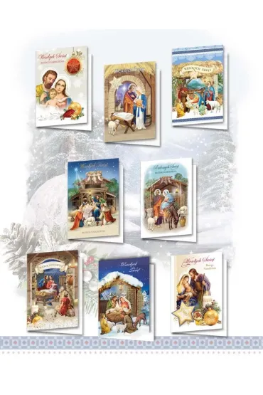 Karnet B6 Boże Narodzenie BBN religia (10 szt) MIX