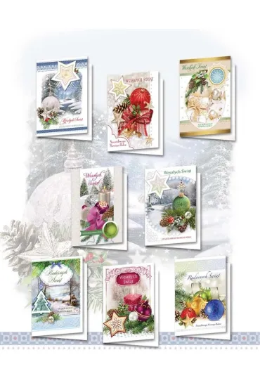 Karnet B6 Boże Narodzenie BBN świeckie (10 szt) MIX