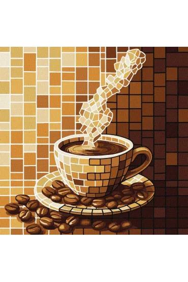 Malowanie po numerach - Witraż. Kawa