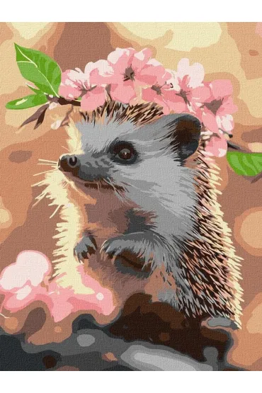 Malowanie po numerach - Jeżyk w wiśniowym