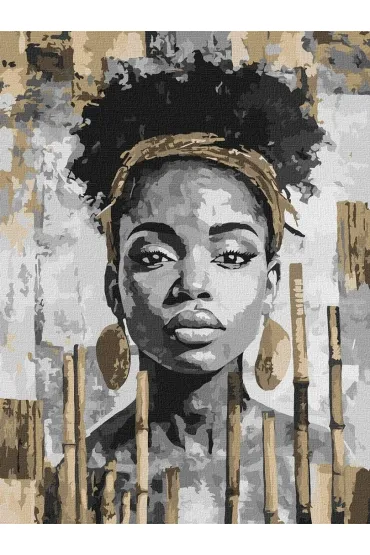 Malowanie po numerach - Egzotyczny monochrom