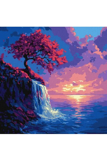 Malowanie po numerach - Sakura w strumieniu