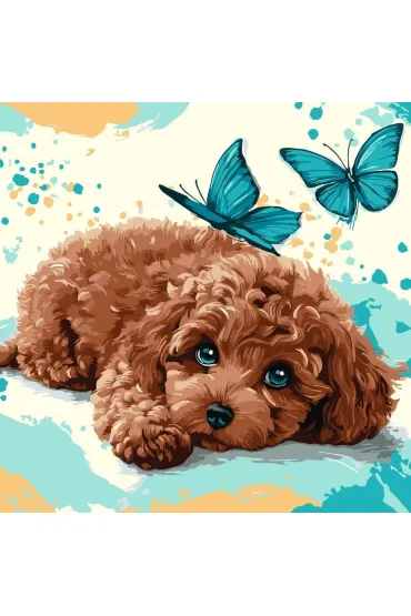 Malowanie po numerach - Uroczy pudel