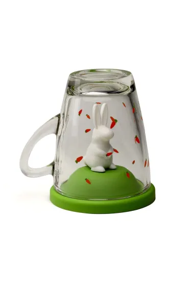Kubek z pokrywką Króliczek 10429-GN-WH