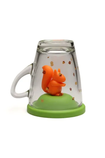 Kubek z pokrywką Wiewiórka 10428-GN-OR