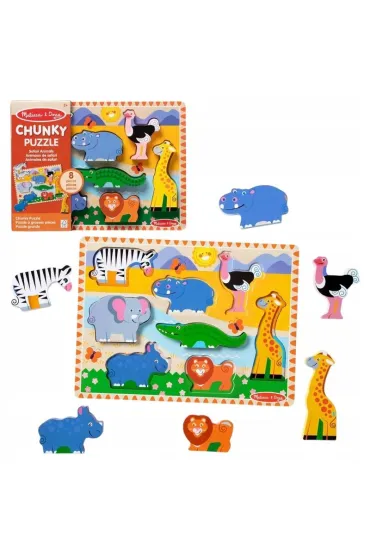 Mellisa&Doug Drewniane puzzle Zwierzęta Safari