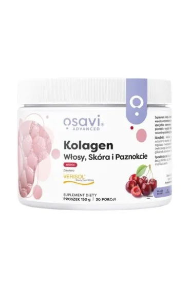 Kolagen włosy, skóra i paznokcie, wiśnia Suplement diety