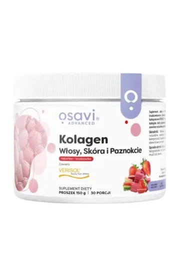 Kolagen włosy, skóra i paznokcie, rabarbar-truskawka Suplement diety