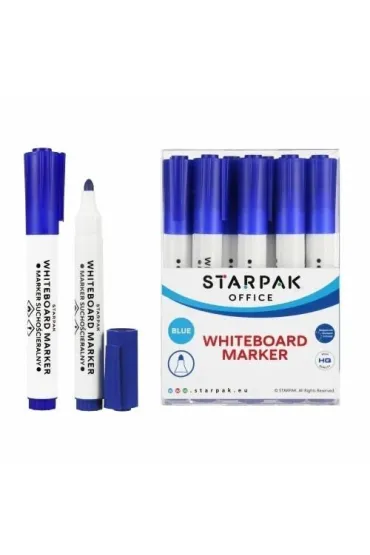 Marker suchościeralny okrągły niebieski (12 szt)