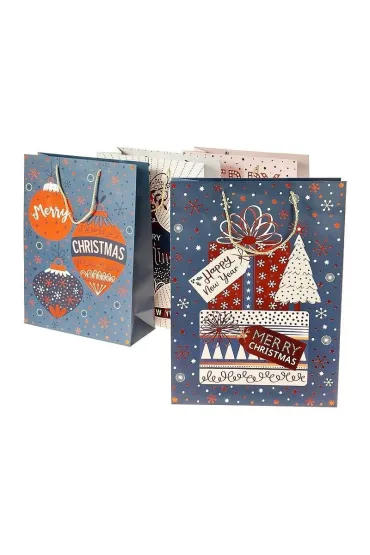 Torebka prezentowa z motywem świątecznym MIX