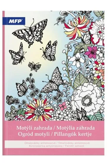 Kolorowanka antystresowa ogród motyli