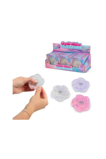 Fidget Spinner z Płynnym Brokatem
