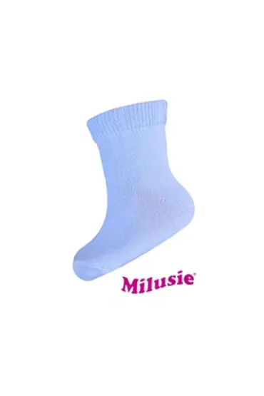 Skarpety Dziecięce Białe Gładkie 17-19 Milusie