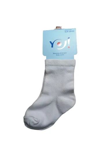 Skarpetki Bawełniane Dziecięce Białe 19/20 Yo! Club