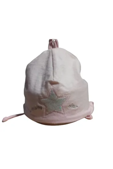 Bawełniana Czapeczka Dziewczęca Wiązana Biała Gwiazdka 38/40Cm Yo! Club