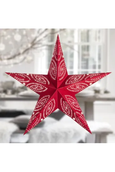 Lampion Gwiazda Duża Czerwona 60 Cm