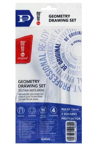 Zestaw kreślarski z linijką