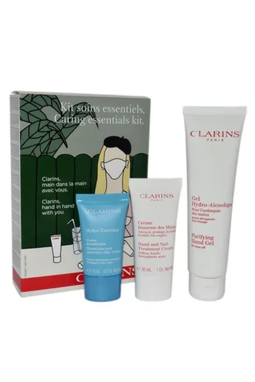 Zestaw (Żel do dezynfekcji rąk Purifying + Krem do dłoni Hand Treatment + Krem do twarzy Hydra Essentiel)