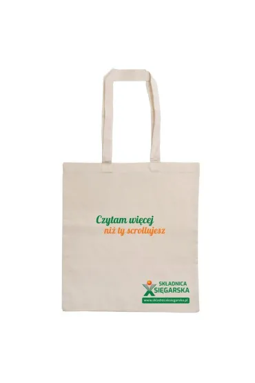 Torba Bawełniana Na Książki I Inne Cuda &bdquo;Czytam Więcej Niż Ty Scrollujesz&rdquo; Offline Challenger