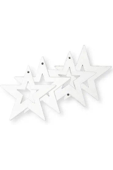 Zawieszka gwiazdki drewniane 4 szt