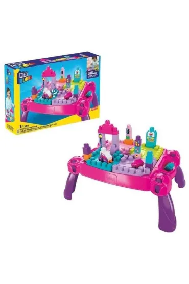 Mega Bloks Stolik z klockami Buduj i ucz się róż