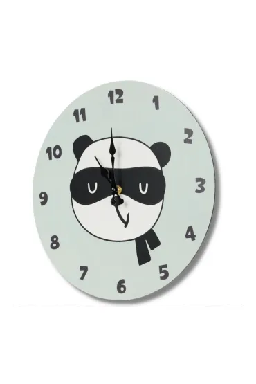 Zegar Analogowy Ścienny Panda Do Pokoju Dziecięcego 33Cm