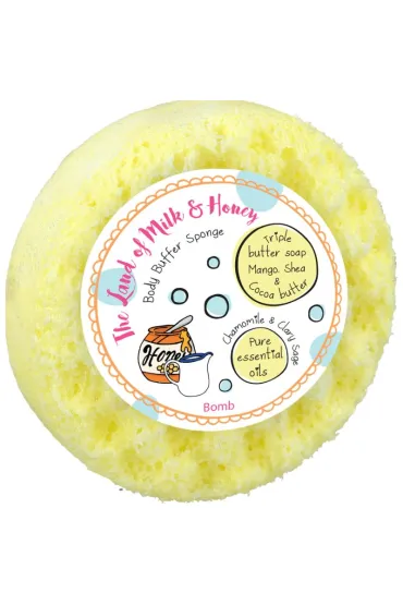 Gąbka Nasączona Do Kąpieli Bomb Cosmetics The Land Of Milk Body Buffer 200G
