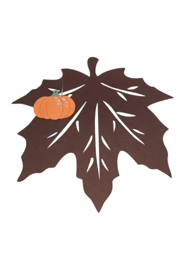 Podkładka filcowa pod talerz w kształcie liścia