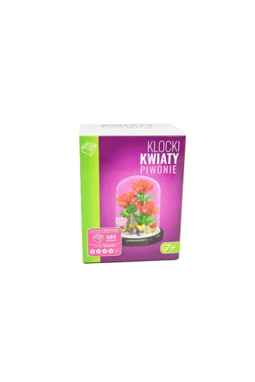  Klocki kwiaty - piwonie pod kloszem - 684 elementy