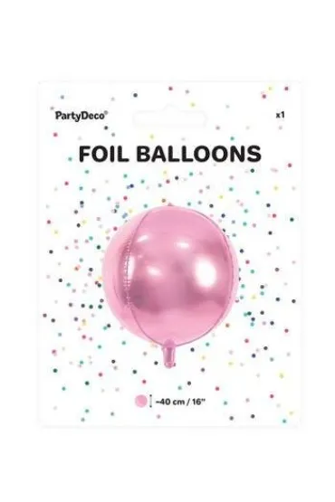 Balon foliowy - Kula jasno różowa - 40cm