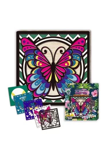 Zestaw do tworzenia obrazów z drewna - Motyl