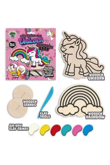 Zestaw do kolorowania plasteliną na drewnie