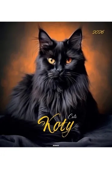 Kalendarz 2026 ścienny 32x32cm Koty