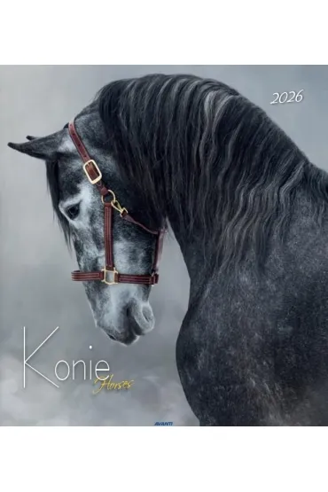 Kalendarz 2026 ścienny 32x32cm Konie