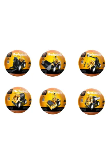  Klocki  - Pojazdy budowlane w kuli - mix