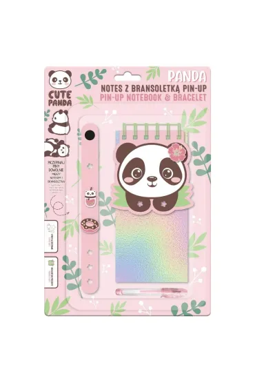 Notes z bransoletką pin-up panda
