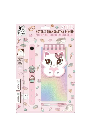 Notes z bransoletką pin-up kotek