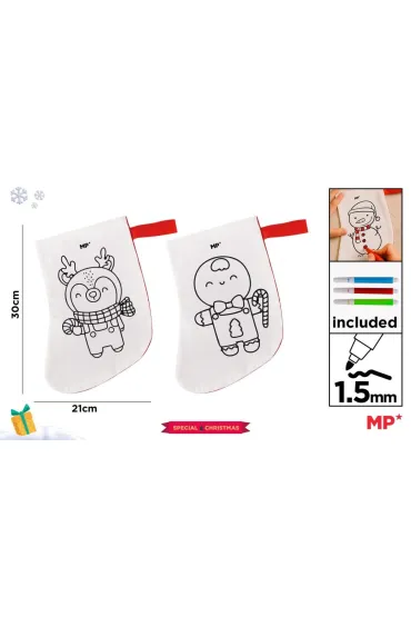 Skarpeta do malowania  + flamastry