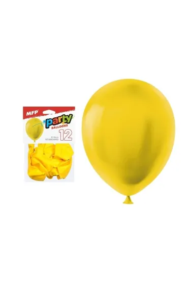 Balon dmuchany standard żółty 26cm 12 szt