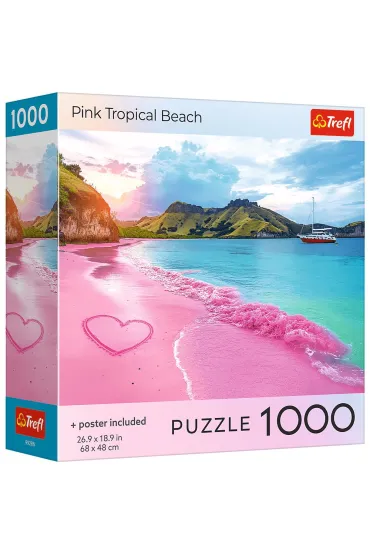 Puzzle 1000 USA Collection: Pink Beach TREFL