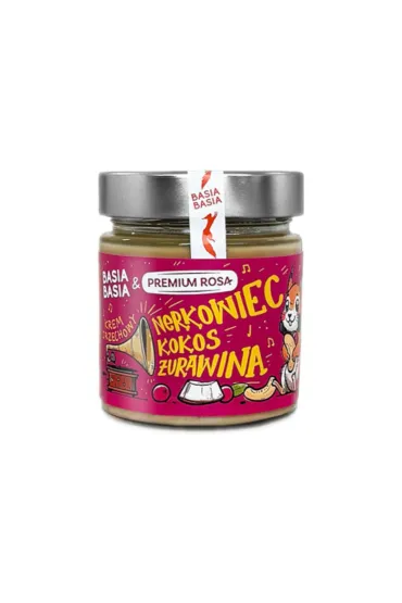 Premium Rosa Krem z orzechów nerkowca z kokosem i żurawiną