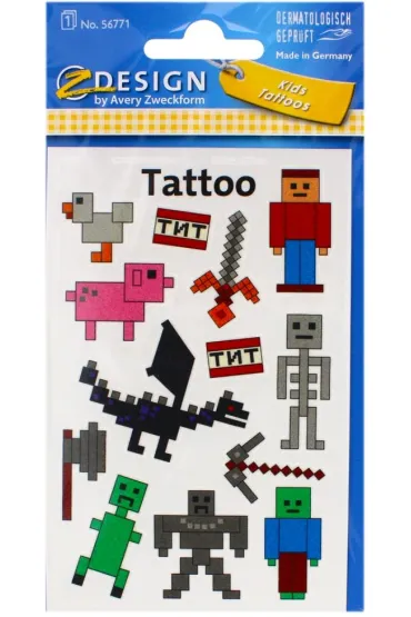 Tatuaże dla dzieci Piksele