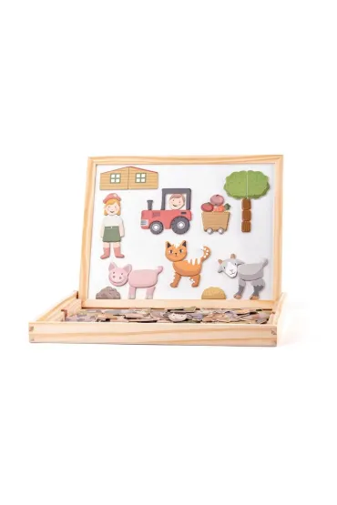 Dwustronna tablica magnetyczna ze zwierzętami